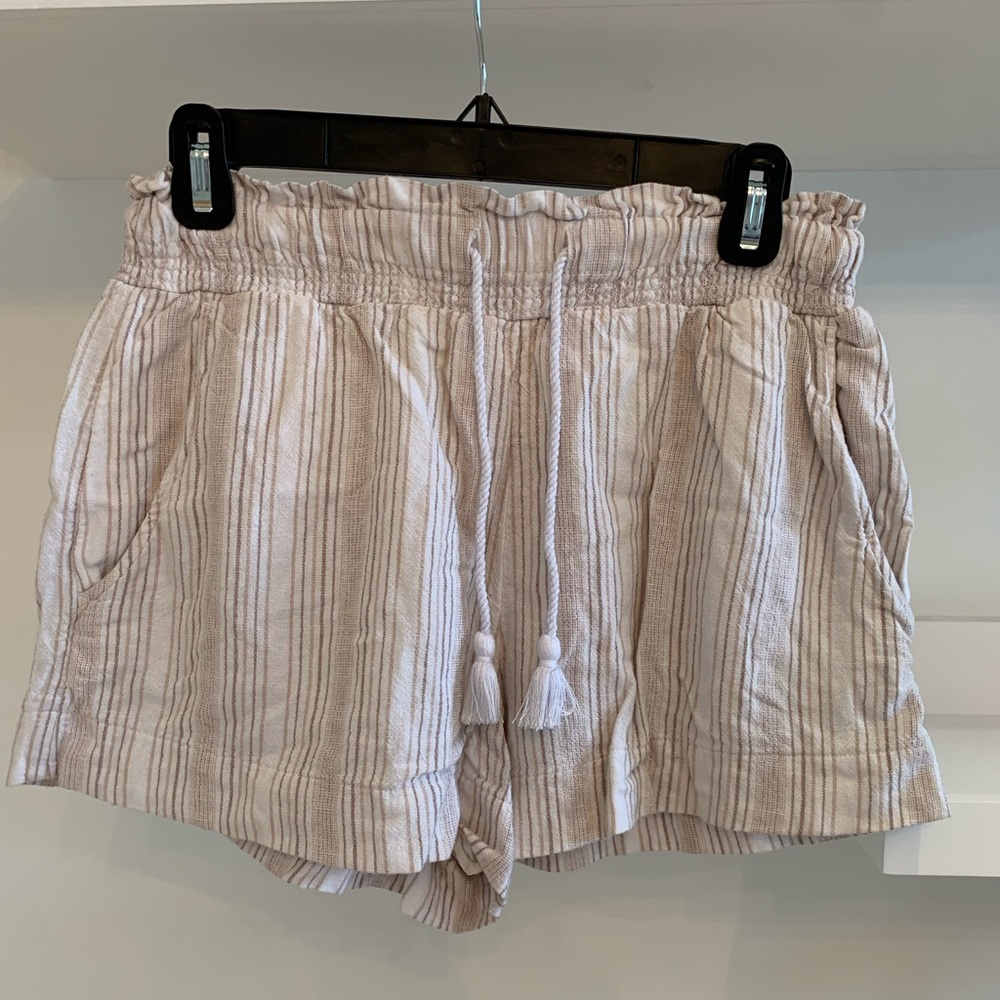 Abercrombie Linen Tie-Waist Shorts